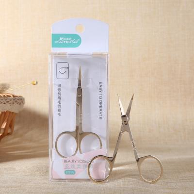 China Hot Selling Durable Eyebrow Scissors Lameila Eye Cosmetic Tools Professional Eyebrow Tweezers Scissors A0424 for sale