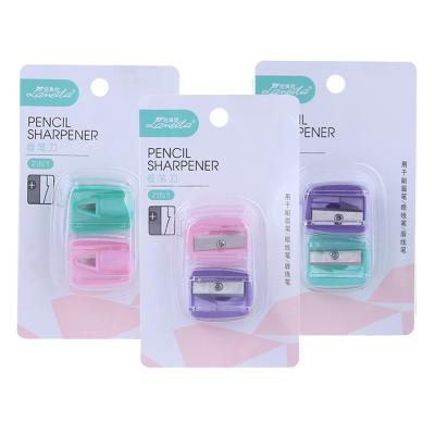 China Lameila OEM Makeup Tools 2pcs Durable Custom Cosmetic Wholesale Pencil Sharpener Sharpener #42 for sale