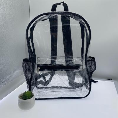 China Waterproof Clear PVC Backpack Bag Transparent Plastic Children School Bag for sale