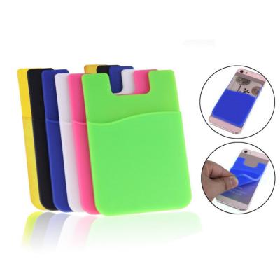 China Fashion Custom 3M Silicone Rubber Credit Card Holder, Card Holder Wallet, Sticker Phone Sorting Case for sale