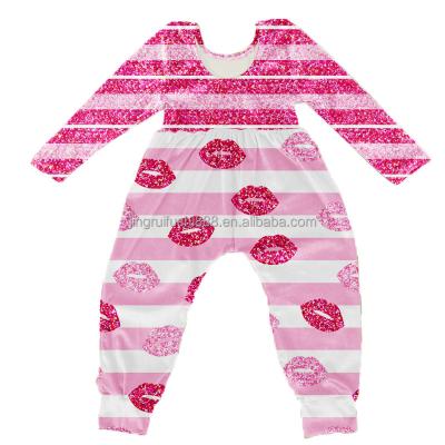 China Causal Wear 2022 Valentine's Day Pattern Kids Baby Romper Milk Silk Cloth Newborn Baby Long Sleeve Overalls for sale