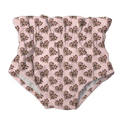 China Breathable Wholesale Kids Toddler Girl Shorts Bloomers Heart Leopard Printed Valentines Festival Bummies for sale