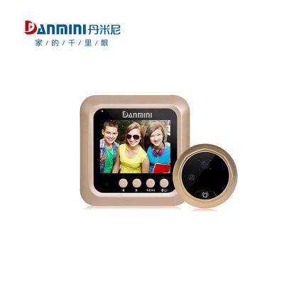 China Modern Multifunction Digital Door Hole Viewer With Doorbell 2.4inch Screen Night Vision Anti Theft for sale