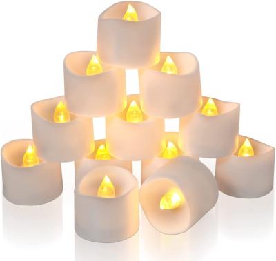 China Homemory Wholesale LED Flameless Battery Operated Flickering Warm Yellow Light Flameless Candles with Timer for Weddings, Parties, Holidays for sale