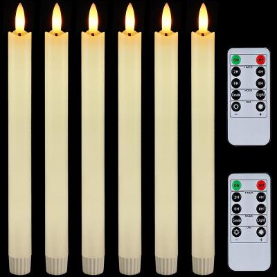 China Homemory Flameless Sticks with Flickering Light, 6 Pcs Ivory Flameless Candlestick Candles with Remote Timer and Dimmer, for sale