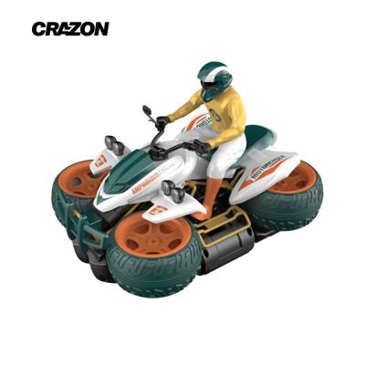 China Rubbing Toy Crazon Scale 1:16 Stunt Land And Water Amphibious Motorcycle With Deformation for sale