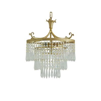 China French modern minimalist luxury copper restaurant designer living room lamp style beaded crystal chandelier light for sale