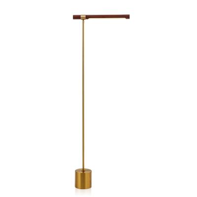 China Walnut modern Nordic creative wooden lamp study eye protection bedroom bedside living room sofa personality simple floor lamp for sale