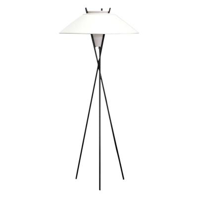 China Modern Italian Nordic Creative White Fabric Shade Tripod Iron Design Minimalist Floor Lamp For Living Room Hotel for sale