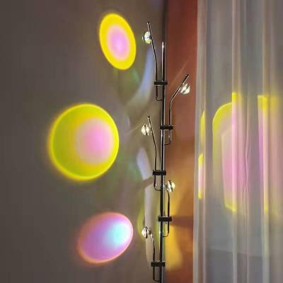 China Factory direct sale modern postmodern multicolor iron art projection floor lamp sunset light home decoration lights for sale