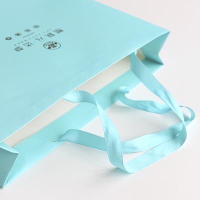 China Recycled Materials Free Sample Handle Customized Logo Printing Transparent Paper Window Bags For Shopping for sale