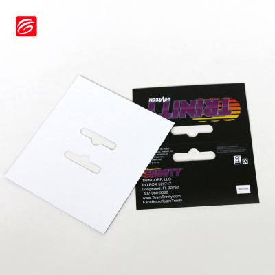 China Commercial Packaging China Supplier Printing Blank Cardboard Paper Header Cards European Standard Hole Folded Hang Tag for sale