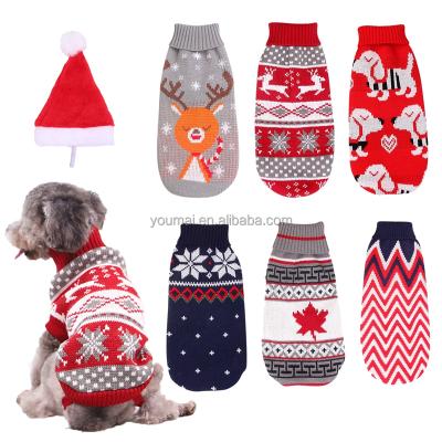 China Viable Warm Christmas Pet Dog Turtle Neck Newcomer Apparel Knitting Sweater for sale