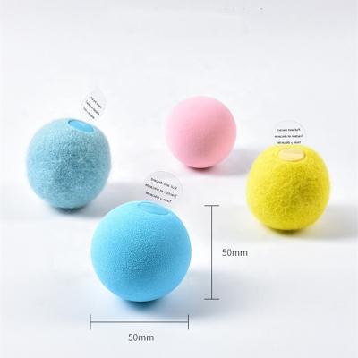 China Sustainable Woolen Cat Toys Ball Pet Dogs Playing Ball Training Supplier Squeaky Toys For Pet for sale