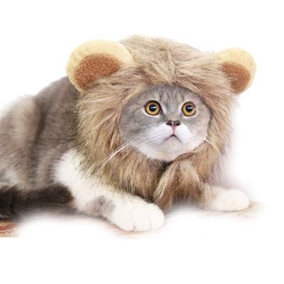 China New Viable Soft Material Lion Mane Cat Hat Pet Hat Supplies in Hat Costume for sale