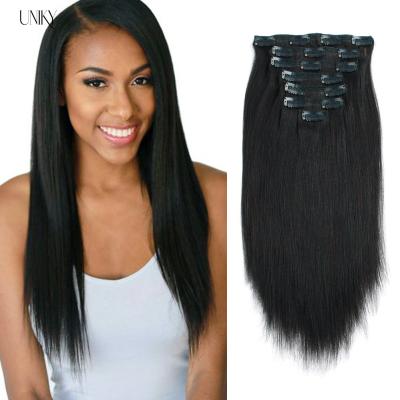 China Uniky Vietnam Straight High Quality 100% Human Virgin Clip In Hair Extension For Women Hair Vietnam for sale