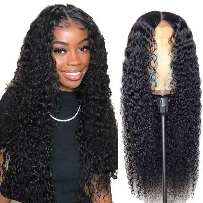 China High Quality Straight Hair Seller Pre Plucked Water Wave 13x5x1T Part Lace Wig With Baby Hair for sale