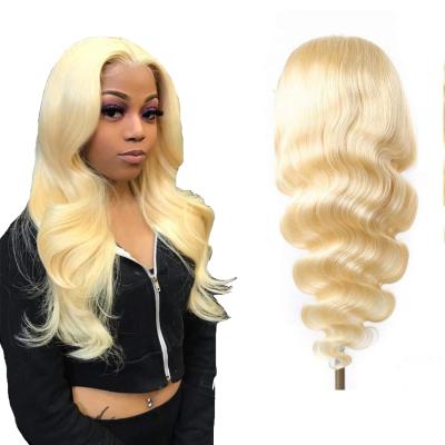 China Uniky Body Wave Best Quality 613 Blonde Hair Wigs , 100% Brazilian Straight Remy Human Hair Lace Front Wig for sale