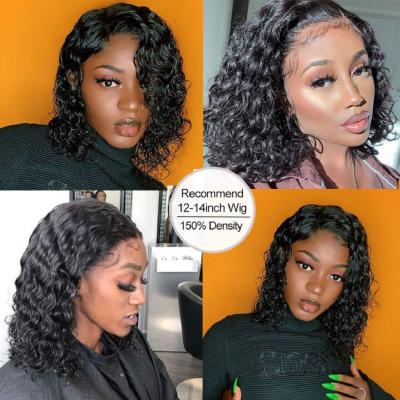 China Uniky Good Bouncy Curly Short Full Lace Bob Human Hair Wigs Closure Colored Curly Bob Wigs Human Hair For Color Women for sale