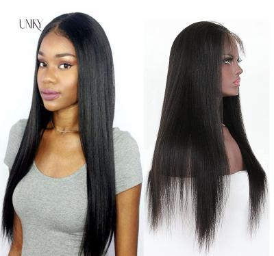 China Body Wave Brazilian Straight Pre Plucked Raw Virgin Cuticle Aligned Swiss Hairband 360 Lace Front Wig With Baby Hair Lace Front Wig for sale