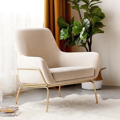 China Sofa Chairs Nordic Modern Living Modular Elegant Soft Room Furniture Solid Wood Fabric Upholstered Chair for sale