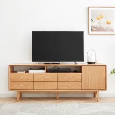 China Natural Wood Pictures TV Cabinet (Other) Nordic Design Solid Wood Simple Modern Adjustable Furniture Drawer Room Bed Rack TV (Other) for sale