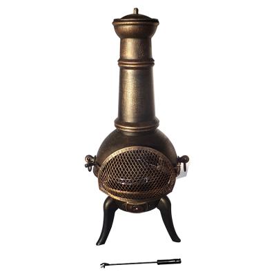 China Hot Sale Garden Full Stocked Chimeneas With BBQ Grill for sale