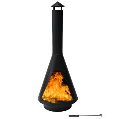 China 173cm H Garden Charcoal Stocked Modern Steel Chiminea for sale