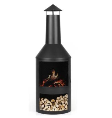 China Stored Bottle Shaped Double Steel Patio Heater for sale