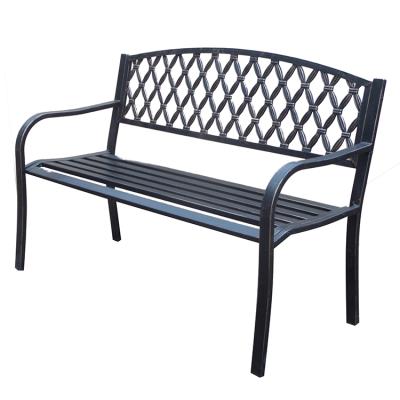 China Patio Bench Park Bench Cast Iron Back Metal Bench for sale