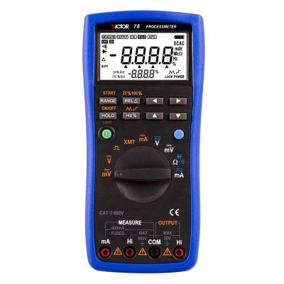 China VICTOR 78 Digital Multimeter 2 in 1 4-20mA Signal Output Multimeter Process Signal Source Voltage Current Frequency 78 for sale