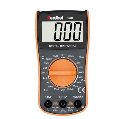 China Students 2000 RuoShui 830L Palm Digital Multimeter Counst String Voltage Resistance Manual Multimetro Victor Electrical Tester 830L for sale