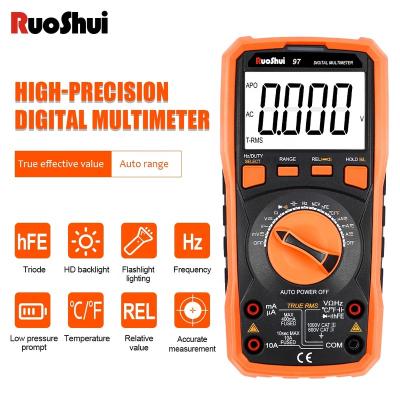 China RuoShui 97 SMD esr Multimetro 97 Multimeter Range RMS AC/DC Auto True Voltage Transistor Tester Temperature Current Frequency Meter for sale