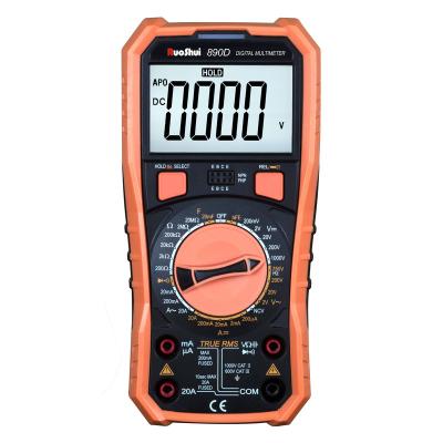 China RuoShui 890C+ 890D Digital Multimeter Manual Range Capacitance Meter Resistance Meter hFE Triode Tester with NCV and True RMS 890C+ 890D for sale