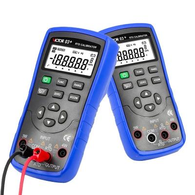 China 03+ VICTOR RTD Source Resistor and Thermocouple Calibrator Multifunctional Source Signal Calibrator 180*90*47mm for sale