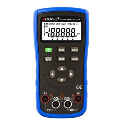 China Thermocouple Measurement VICTOR 02+ RTS 8 Thermocouple Calibrator Input and Output Source Types (R/S/K/E/J/T/B/N) 180*90*47mm for sale