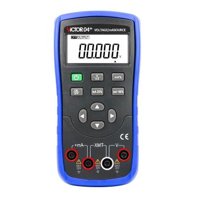 China VICTOR 04+ Temperature Calibrator Voltage/mA Large and Source Input Multifunctional Calibrator LCD Display with 0.05% accur 180*90*47mm for sale