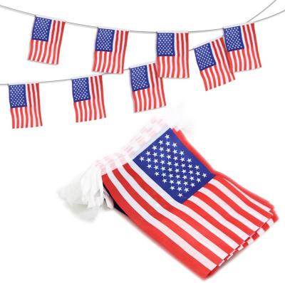 China String Flag Pride Banner Custom Logo Printed Rainbow USA String Bunting Flags For Festival Party Celebration Decoration for sale