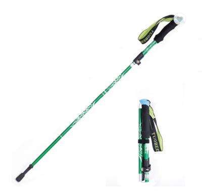 China Cost Effective Carbide 3-5 Twist Lock EVA Steel Tip Cane Retractable Climber Trekking Pole for sale