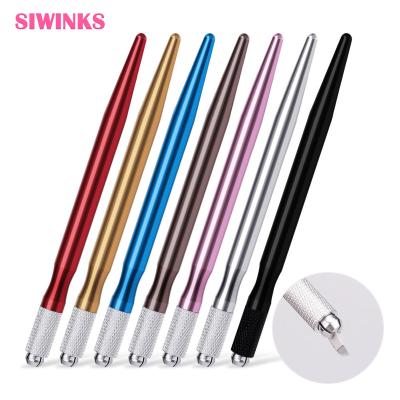 China Permanent Makeup 7 Color Permanent Eyebrow Tattoo Machine Manual Microblading Pen Tattoo Machine For Permanent Makeup for sale