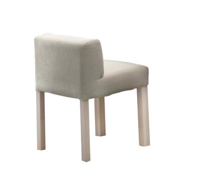 China Simpe Factory Sale Furniture Leisure Nordic Single Seat Backrest Wood Cloth Fabric Dining Chair. for sale