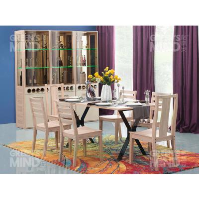 China New Design Morden Dining Furniture Wood Dining Tables Chairs Dining Cabinet Set. for sale