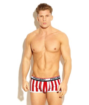 China Antibacterial Men's Briefs Basic Boxer Shorts Wholesale PINKHERO Stripes Underwear Men's Underwear for sale