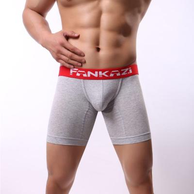 China Antibacterial men's cotton plus size shorts gym sports underwear big size boxer shorts black white gray color for sale