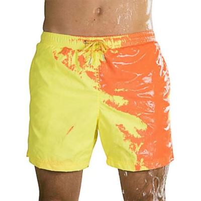 China Anti-Wrinkle Color Changing Swim Shorts For Men Quick Dry Heat Sensitive Color Changing Swimwear Boys Kids Swimwear for sale