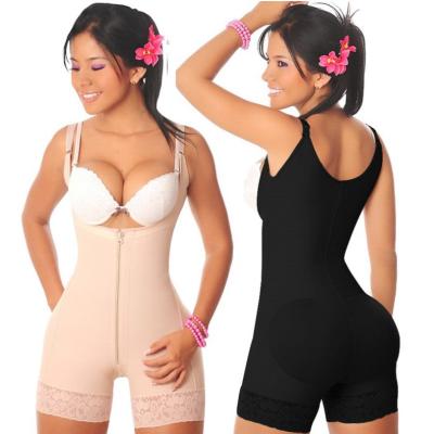 China Antibacterial Body Shaping Clothes High Quality Plus Size Women's Zipper Slim Bodysuit Shaper for sale