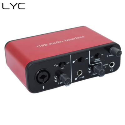 China the best price of 48V phantom power professional studio AR005 audio interface for sale