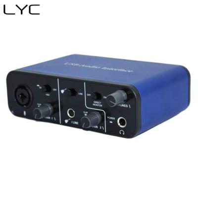 China Hot Selling New Design 48V Power Phantom Sound Card Recording Audio Interface AR005 for sale