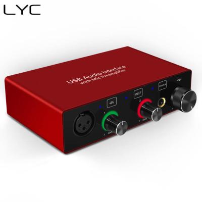 China LYC m sound card audio studio recording USB Midi professional interface MIC studio audio sound cards AR001 for sale