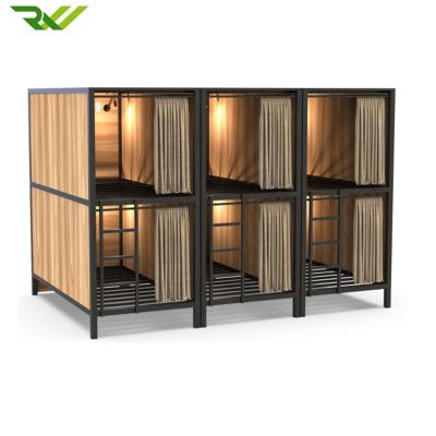 China Japan Steel Frame Pension or Hotel Modern Space Pod Sleep Pod Bed Hotel Capsule Bunk Bed Sleep Pods for sale